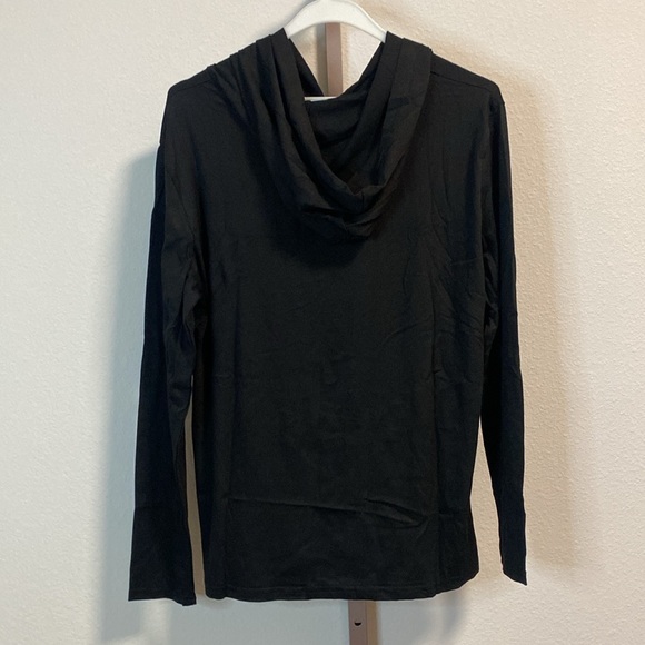 Spooky Season Black Graphic Print Long Sleeve Shirt with Hood - Picture 8 of 8